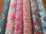 LIBERTY FABRIC  - TANA LAWN - 100% COTTON - BETSY WILTSHIRE -BUY UNIT 20cmx136cm Flowering Plants