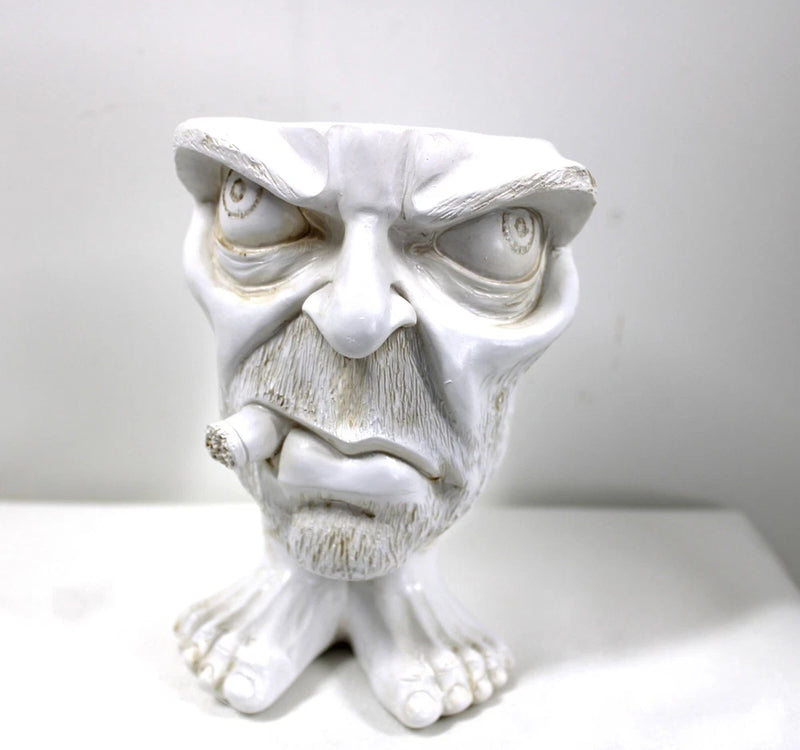 Funny Face Planter Pot Statue Plant Muggle Head Garden Vase Flower Decor  Lawn Garden Plants