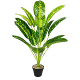 Tall Faux Palm Tree Realistic Potted Silk Artificial Plants Indoor with Pot F... Green Plant
