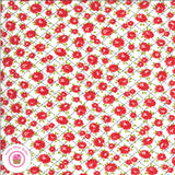 Moda SHINE ON 55214 20 White Red Roses Floral BONNIE & CAMILLE Quilt Fabric Roses