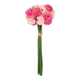 Artificial Ball Hydrangea Silk Flower with Bendable Stems, Magenta Dried Flower
