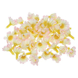 50Pcs 0.98" Artificial Silk Sunflower Flower Heads Fake for DIY, Pink Yellow Sunflower