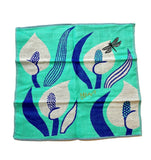 Morita MimaHome Embroidered Handkerchief~Calla Lilies/Dragonfly~10.25