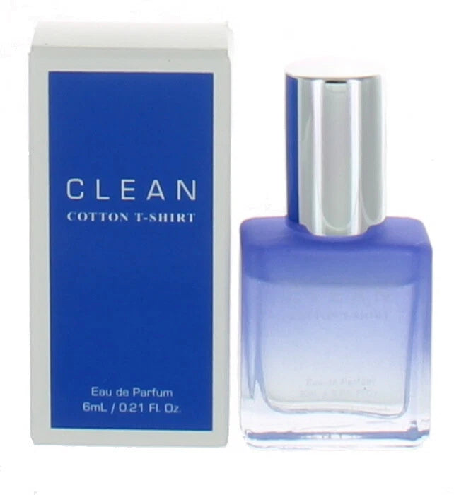 Cotton T-Shirt by Clean for Women EDP Perfume Splash 0.21 oz. New in Box EDP