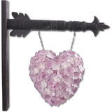 K&K Interiors 16188A 9.25 Inch Resin Purple Hydrangea Heart Arrow Replacement Hydrangea