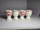 4 Grace's Teaware Egg Cups Rose Bouquet W/ Rose Rim or Ribbon Trim Choice Bouquet
