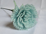 NEW handmade French beaded Flowers Carnation Blue Carnation