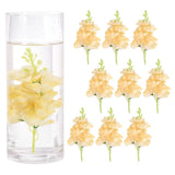 10 Pcs Floating Flowers for Centerpieces Artificial Hydrangea, Orange Yellow Hydrangea