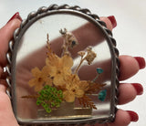 VTG Handcrafted Botanical Pressed Flowers Between 2 Panels of Glass   2a. Dried Flower