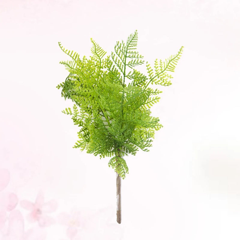 2 Pcs Simulation Plastic Green Plants Fake for Room Artificial Fern Vine Green Plant