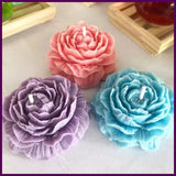 3D Peony Candle Silicone Mold DIY Relief Flower Soap Resin Plaster Mould Home. Peony