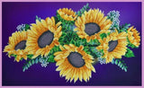 Bead embroidery kit Sunflowers hand embroidery needlework kit Sunflower
