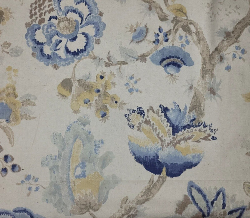 Winslow in Freshair BTY Richloom 80% Cotton / 20% Linen 54" Floral Blue Flowering Plants