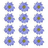 12 Pcs Artificial Daisies Flower Heads, Fake Chrysanthemum Heads, Blue Daisies
