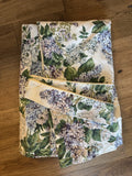 Vtg Blue Lilac Hydrangea Floral Panels 42x84 Lined Rod Pocket Pair White Hydrangea