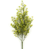 Green and White Vinyl Artificial Wildflower Bush for Accenting Florals Green Plant