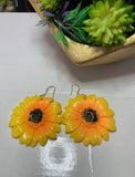 Fashion Cute Acrylic Sunflower Plant Earrings Sunflower