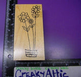 TALL FLOWERS IN POT SUNFLOWERS RUBBER STAMP GREAT IMPRESSIONS G230 Sunflower