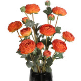 Orange Artificial Ranunculus Flowers,18 Heads Silk Flowers Persian Buttercup ... Hydrangea