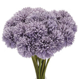 Artificial Flower Heads Silk Chrysanthemum Hydrangea Purple Faux 24Pcs Hydrangea