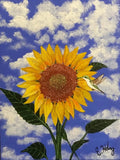 The Sunflower and the Hummingbird, 6 x 8 Sunflower