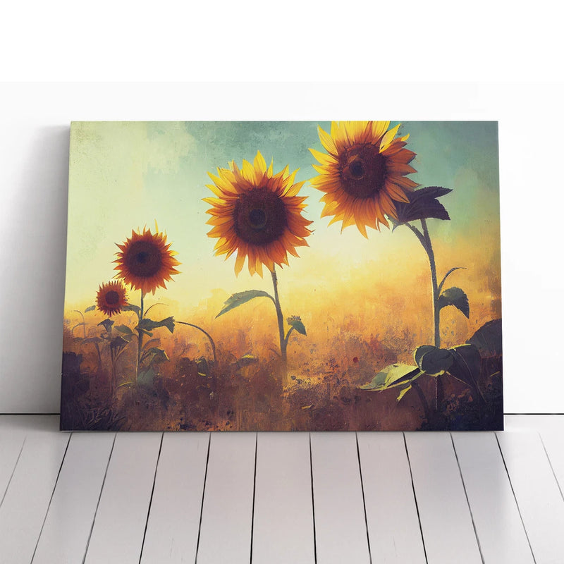 Extraordinary Sunflowers Canvas Wall Art Print Framed Picture Decor Living Room Sunflower