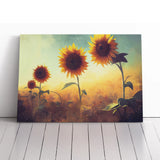 Extraordinary Sunflowers Canvas Wall Art Print Framed Picture Decor Living Room Sunflower