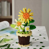 Flower Bouquet Rose Orchid Jasmine Sunflower Micro Building Blocks Mini for LEGO Sunflower