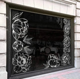 Single Peony Flower Decal for Window | Die Cut Vinyl Decal Peony