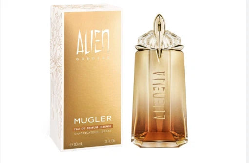 Women's Alien Goddess intense eau de parfum bottle and retail box, 90 ml