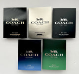 Coach New York  Cologne Perfume Collection 5pc Sample Vial Spray Set For Men EDT
