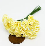 Dolls House Yellow Paper Carnation Flowers Bunch of 20 Garden 1:12 Scale tumdee Carnation