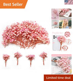 Mini Pink Dried Baby Breath Flowers Bouquet 50pcs Rustic Wedding Decor Dried Flower