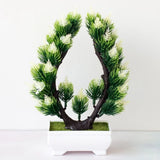 Silk Acacia Tree Potted Plant 25cm Tall for Wedding Tabletop Outdoor Photo Prop Flowering Plants