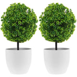 2 Pcs Faux Plants Outdoor Extra Large Flower Pots Desk Green Grass Office Green Plant