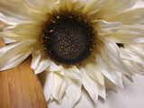 LG Bloom White/Blk Sunflower Stem / Pick 27in High Autumn Fall Summer Floral Sunflower