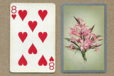 FLOWER BOUQUET of PINK LILIES. Eight of Hearts, SWAP PLAYING CARD Lily