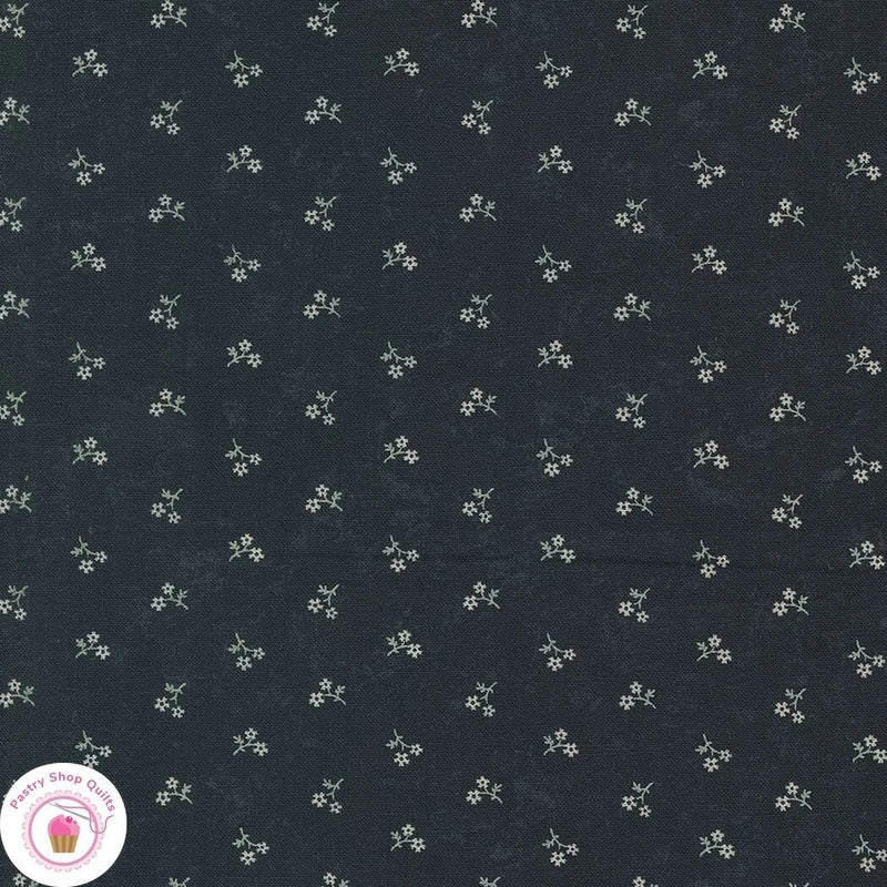 Moda BLACKBIRD'S NEST 9755 19 Black  KANSAS TROUBLES Quilt Fabric Flowering Plants