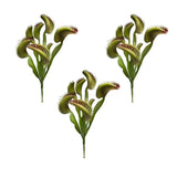 3Pcs Artificial Venus Flytrap Plants Lifelike Carnivorous Venus Flytrap Plant... Green Plant