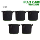 5_ 5 Gallon Garden Nursery Nonwoven Plant Growing Bags Fabric Flower Black Green Garden Plants