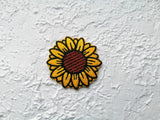 Embroidered Patch. Embroidered Sunflower Patch. Iron On patch. Sunflower