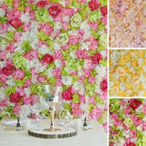 4 pcs Assorted Silk Flowers Wall Backdrop Panels Wedding Party Decorations Hydrangea