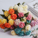10 Heads Artificial Plant Bouquet Hydrangea Flowers 1/5 Bunch Home Party Decor Hydrangea