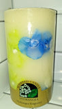 __NEW__ Hydrangea Candle Floral Embellished REAL DRIED FLOWER Look 6"x10" BIG __ Hydrangea
