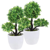 2 Pcs Small Artificial Plants Fake Potted Plants for Indoor Decoration Green Plant