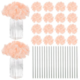 20-Pack Silk Hydrangea Flowers for Home Decor [Nude Pink] Hydrangea