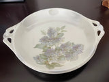 Silesia Bowl with Hydrangea Flowers and pretty handles 7 3/4Ó Hydrangea