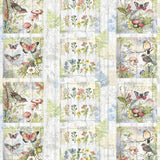 Nature's Serenade Fabric Panel Susan Winget for White Owl Textiles 24x44 Flowering Plants