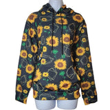 Girl's Casual Pullover Graphic Sunflower Print Longsleeved Sweater Size Medium Sunflower