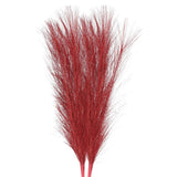 2Pcs Pampas Grass 17.7" Fake Pampas Grass for Wedding Decoration Red Pampas Grass